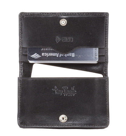 Tony Perotti Italian Leather Business Card Holder for Men and Women - Eco-Friendly Vegetable-Tanned Full Grain Leather Business Card Wallet Made in Italy