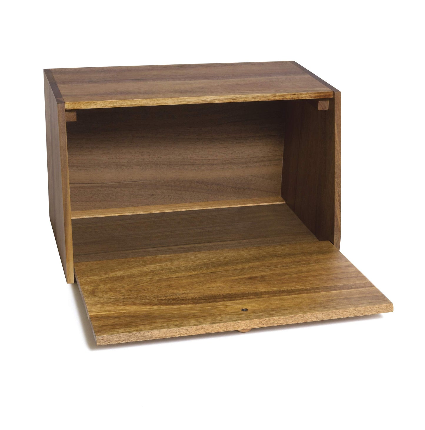Lipper International 1147 Acacia w Solid Door Bread Box, Multi Color