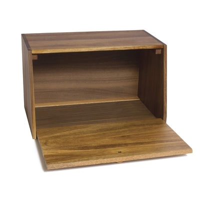 Lipper International 1147 Acacia w Solid Door Bread Box, Multi Color