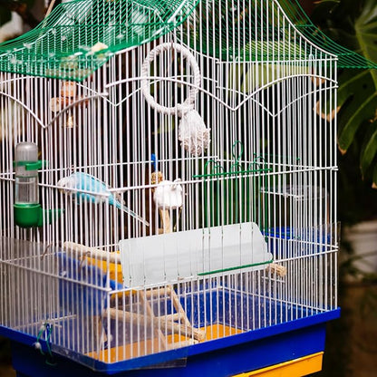 Automatic Bird Feeder 2pcs Hanging Parrot Food Tray Anti-Splash Bird Seed Container for Outdoor Garden