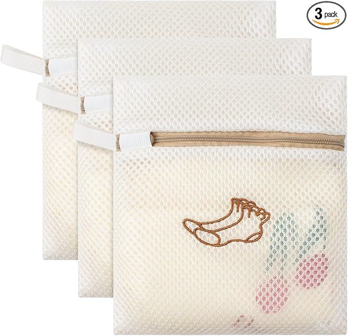 3 Pack Sock Laundry Bags by MDSXO- Small Durable Lingerie Delicates Bag