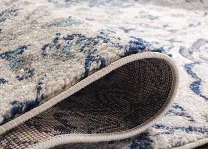 SAFAVIEH Madison Collection Runner Rug - 2'3" x 6', Cream & Light Grey, Boho Chic Glam Paisley Design, Non-Shedding & Easy Care, Ideal for High Traffic Areas in Living Room, Bedroom (MAD600C)