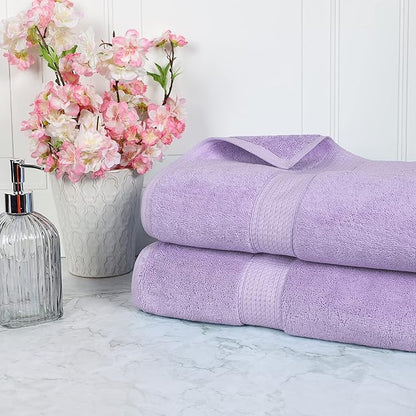 SUPERIOR Egyptian Cotton Pile Bath Sheet Set of 2, Ultra Soft Luxury Towels