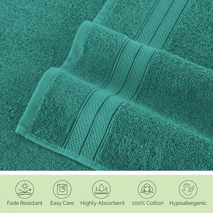 Elegant Comfort Luxury 6-Piece Towel Set, Premium Soft 100% Turkish Cotton