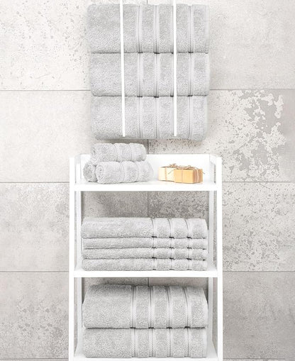American Soft Linen Luxury 4 Piece Bath Towel Set, 600 GSM 100% Cotton Turkish