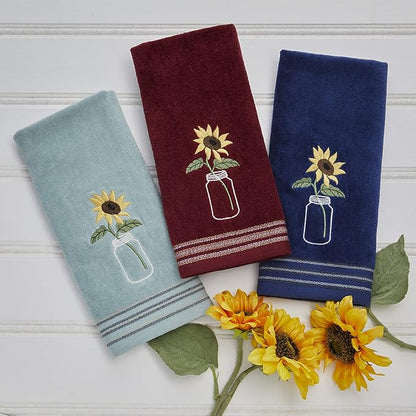 SKL Home by Saturday Knight Ltd. Sunflower In Jar 2 Pc Hand Towel Set