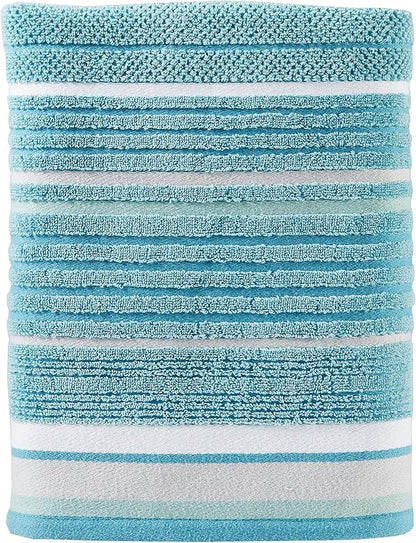 SKL Home Seabrook Stripe 100% Cotton Premium Bath Towel, 550 GSM, Soft &