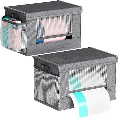 Trash Bag Holder Dispenser 2 Pack Extra Large, Oxford Cloth Garbage Bag Storage