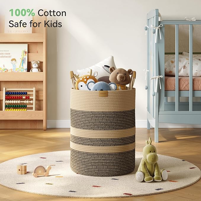 62L Striped Laundry Hamper