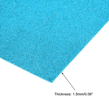 uxcell Light Blue Shiny EVA Foam Sheets 23.6x15.7in 1.5mm Thick for Crafts DIY 6 Pcs