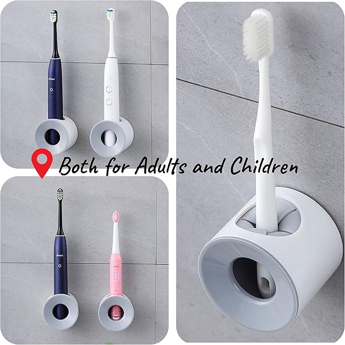 Electric Toothbrush Holder, Wall Mounted Shower Space-Saving Caddy, Toothbrush