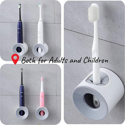 Electric Toothbrush Holder for Bathroom, Wall Mounted for Shower Space-Saving
