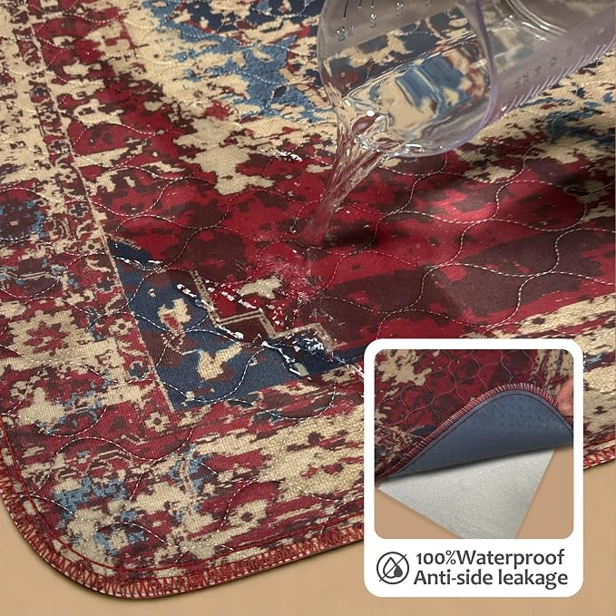 Washable Pee Pads for Dogs, Reusable Puppy Potty Training Pads, Ultra-Absorbent Thick Waterproof Leak-Proof Non-Slip Pads & Mat for Crate, Playpen, Floor, Whelping & Housebreaking , 2 Pack 36"x36"