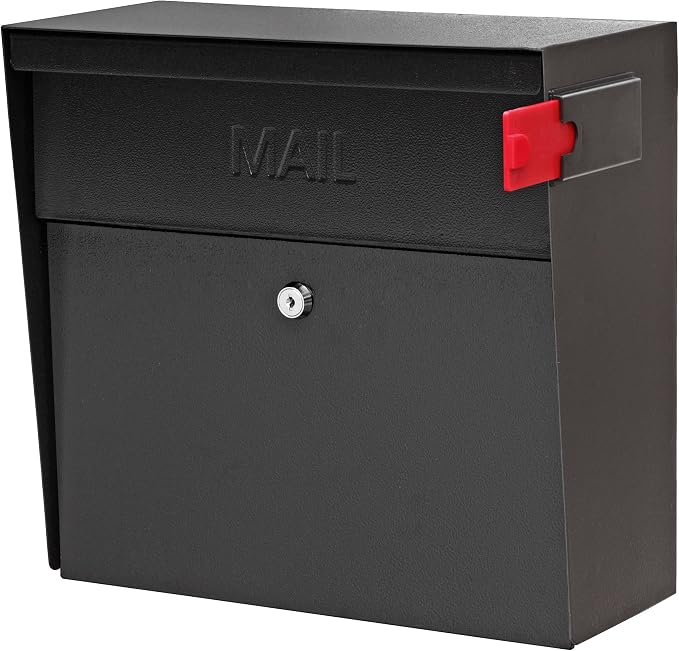 Mail Boss Locking Security Mailboxes Bundle | Metro + Curbside, Black, Large