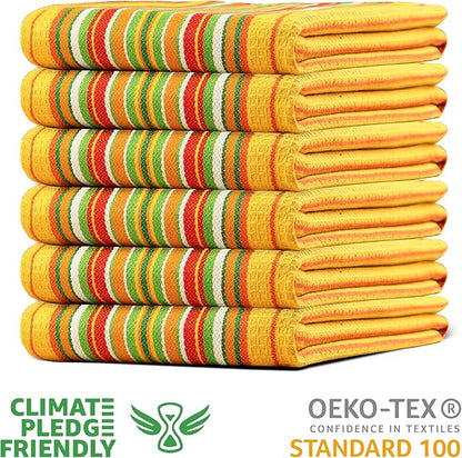 Urban Villa Kitchen Towels Waffle Stripes Dish Towels