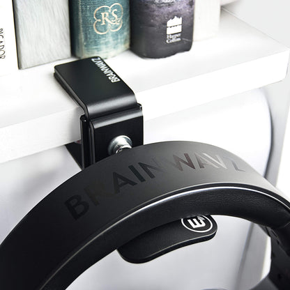 BRAINWAVZ Hengja - The Desk Headphone Stand Hanger Mount, All Metal, Rotatable Mount, PC & Gaming Headset Holder