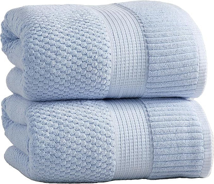 NY Loft 2 Pack Bath Sheet Towel Set | 100% Cotton | Absorbent Quick-Dry