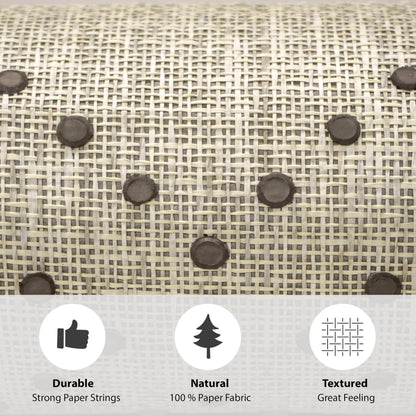Ansehan Hand-Crafted Wallcovering HA3002 Droplets 36" W x8 Yard L Textured, Modern, Non Prepasted Natural Home Décor for Living Sapce, Beige, Light Wheat/Grey Brown