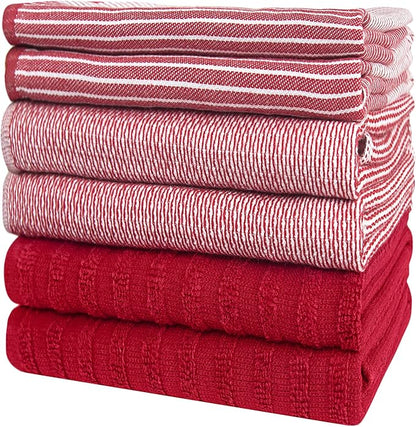 Premium Kitchen Towels | Large Cotton Dish Towels | Flat & Terry Highly