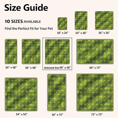 Washable Pee Pads for Dogs, Reusable Puppy Potty Training Pads, Ultra-Absorbent Thick Waterproof Leak-Proof Non-Slip Pads & Mat for Crate, Playpen, Floor, Whelping & Housebreaking , 2 Pack 48"x48"