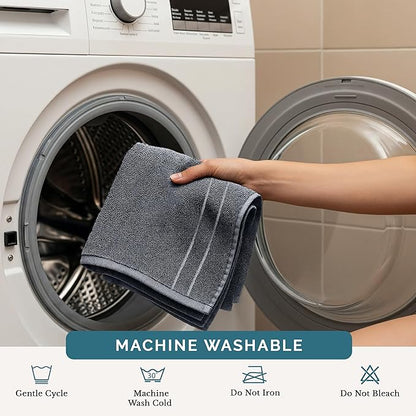 Casa Platino Wash Cloths Pack of 24-100% Cotton Washcloths