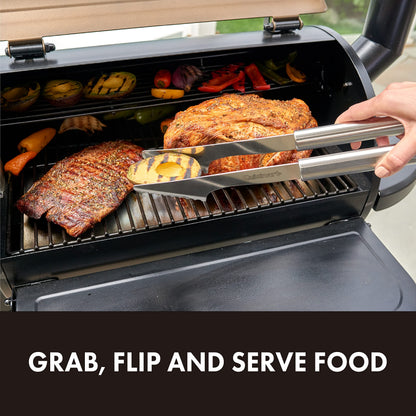 Cuisinart 14-Piece Deluxe Stainless Steel Grill Set, Grilling Accessories Kit with Spatula, Tongs, Corn Holders, Basting Brush, Cleaning Brush & Aluminum Carry Case, BBQ Tools for Outdoor Grill