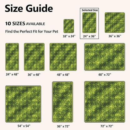 Washable Training Pads for Dog Pee Pads for Dogs - Reusable & Super Absorbent Puppy Pads Pet Potty Crates Dog Supplies Puppy Essentials Green/Multi 24" x 36", 2 Pack