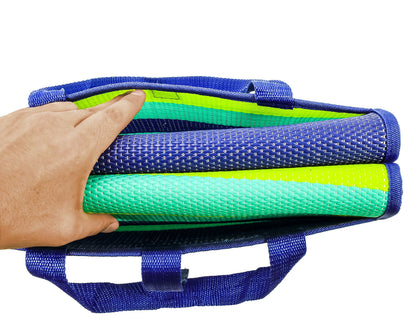 Camco Handy Mat with Strap - Perfect for Picnics, Beaches, RV and Outings - Green/Turquoise - 60" x 78" (42806)