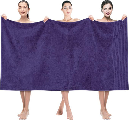 American Soft Linen 35x70 Jumbo Large Bath Towel, 600 GSM 100% Cotton Turkish