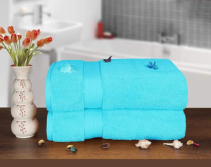 GLAMBURG 700 GSM Premium Oversized Extra Large Cotton 2 Pack Bath Sheet