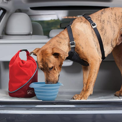Kurgo Kibble Carrier - Portable Kibble Carrier - Compact Travel Storage - Dog Food Dry Bag - Camping Dog Storage - 5 lb Capacity - Chili Red