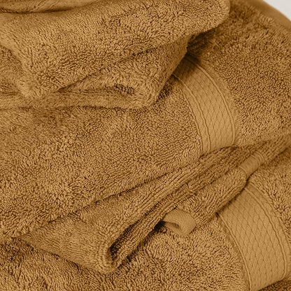 Superior Egyptian Cotton Pile 6-Piece Towel Set, Includes 2 Bath, 2 Hand