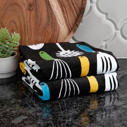 T-Fal Fiber Reactive Print Kitchen Towels: Highly Absorbent, Super Soft