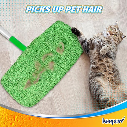KEEPOW Reusable Microfiber Mop Pads
