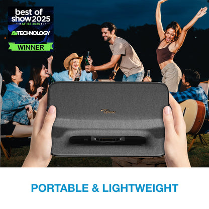 Optoma ML1080UST PHOTON GO Ultra Short Throw 1080p HDR Portable Projector, Triple Laser (RGB), Google TV with Netflix and Disney+ Certified, Home Theater Projector