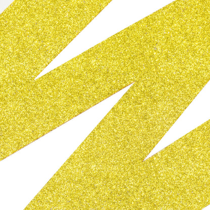 Blue Panda Custom Banner Kit - 126 Pieces, Gold Glitter, Letters A-Z & Numbers 0-9 with Stars, Hearts & 3 Strings - DIY Banner Gold, Create Your Own Garland & Personalized Party Decor