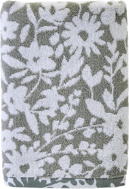 SKL Home Bedford Floral 100% Cotton Premium Bath Towel, 600 GSM, Soft &
