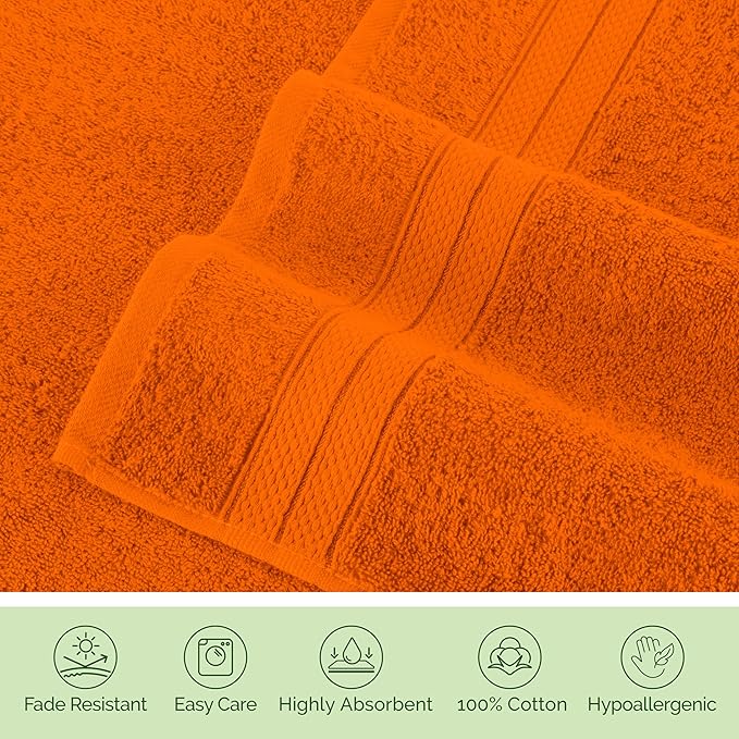 Elegant Comfort Luxury 6-Piece Towel Set, Premium Soft 100% Turkish Cotton