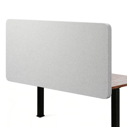 KERRAM Desk Privacy Panel 24 x 60 Inch, Sound Absorbing & Proof Desk Divider for Office, Clamp-on/Screw-on Acoustic Desk Back Panel Partition, Gray