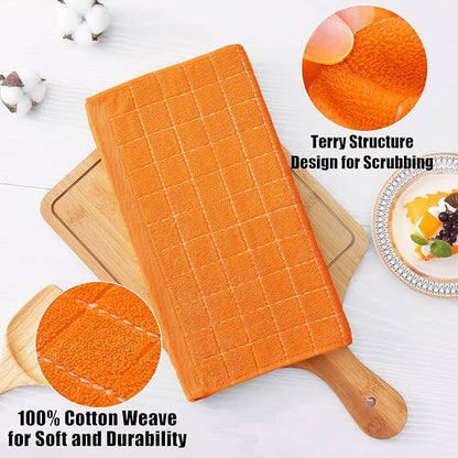 Homaxy 100% Cotton Terry Kitchen Dish Cloths, Ultra Soft and Absorbent Dish