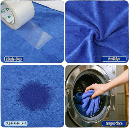 4 Pack Extra Large Microfiber Cleaning Cloths 20"x30", Lint-Free Reusable Towels
