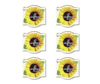 BUZZY Seeds Sunflower Daydream Collection 6-Pack Mini Terracotta Grow Pots, Includes Seed Packets and Growing Medium, Flower Starter Kit, Indoor Gardening Gift, Wedding Favors