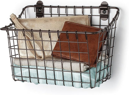 Spectrum Diversified Vintage Wall Mount Storage Basket