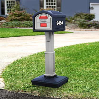Simplay3 USPS T4 Extra Large Capacity XL Dig-Free Mailbox with Durable Double-Wall Construction, Weather-Resistant Design, and Easy No-Dig Installation, Limited Edition America 250 Navy Blue