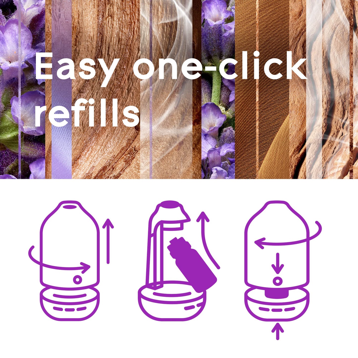 Glade Aromatherapy Diffuser & Essential Oil, Air Freshener for Home, Choose Calm Scent with Notes of Lavender & Sandalwood, 0.56 Fl Oz