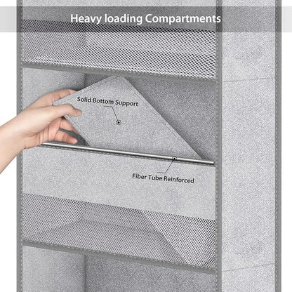 Univivi 6-Shelf Over Door Hanging Organizer Fabric Baby Door Storage