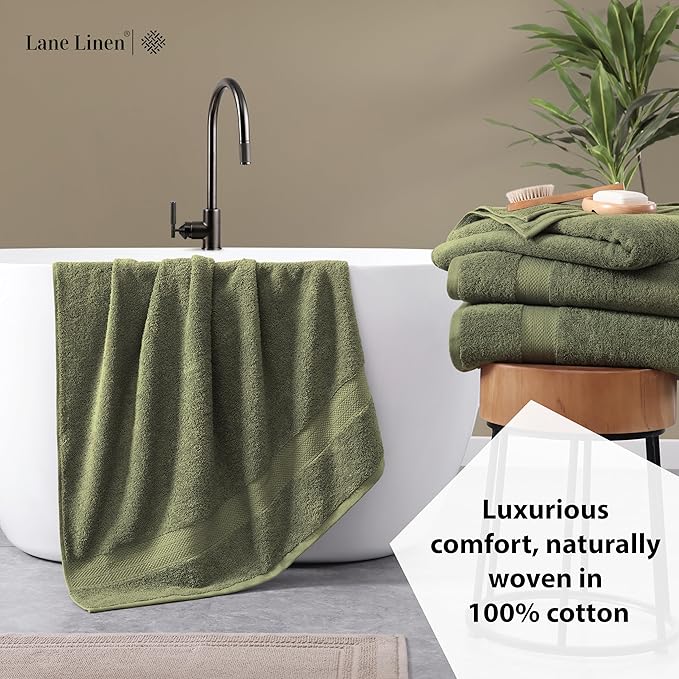 LANE LINEN 4 PCs Bath Towels Set