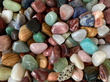 WHOLESALE Assorted Tumbled Stones, Polished Natural Assorted Gemstone, Assorted Polished Rocks (Assorted, 0.25 Pound)