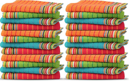 THREAD SPREAD Kitchen Dish Towels, 100% Cotton Salsa Towels, Highly Absorbent