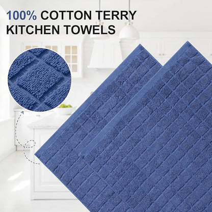 Homaxy Premium Cotton Kitchen Towels 16"x 28", Large Natural Ring Spun 390 GSM